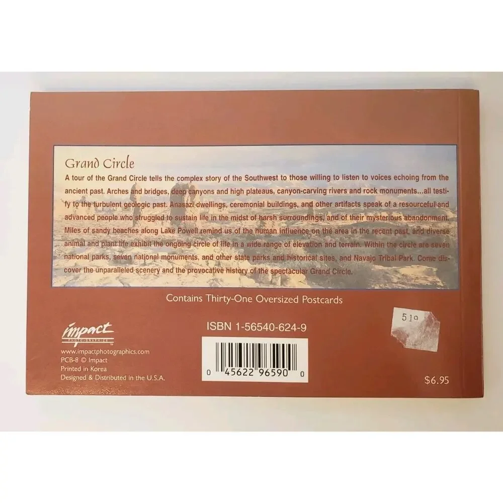 Postcard Book GRAND CIRCLE‎ USA Southwest 31 Postcards National Parks Monuments